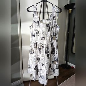 Modcloth Newspaper Cat Dress